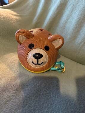 Schwinn Infant/Toddler 3D Bear Bike Helmet, Brown/Teal